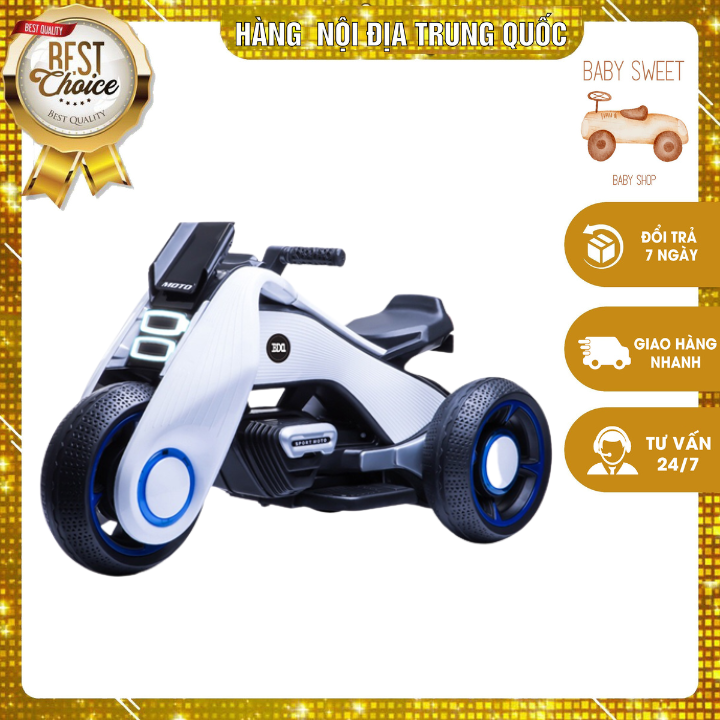 Xe máy điện trẻ em bdq 6199, xe điện cho bé chính hãng bảo hành 6 tháng