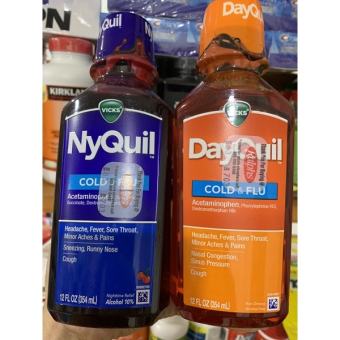 - Siro hocamsot  DayQuil & NyQuil Powerful Cold & Flu Severe 1.06L của Mỹ (2 chai)