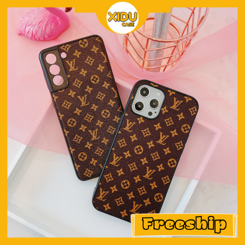 Ốp lưng SamsungJ giả da họa tiết chữ nâu LV -samsungj4/j4plus/j6/j6plus/j7plus/j7pro/j7prime/m51