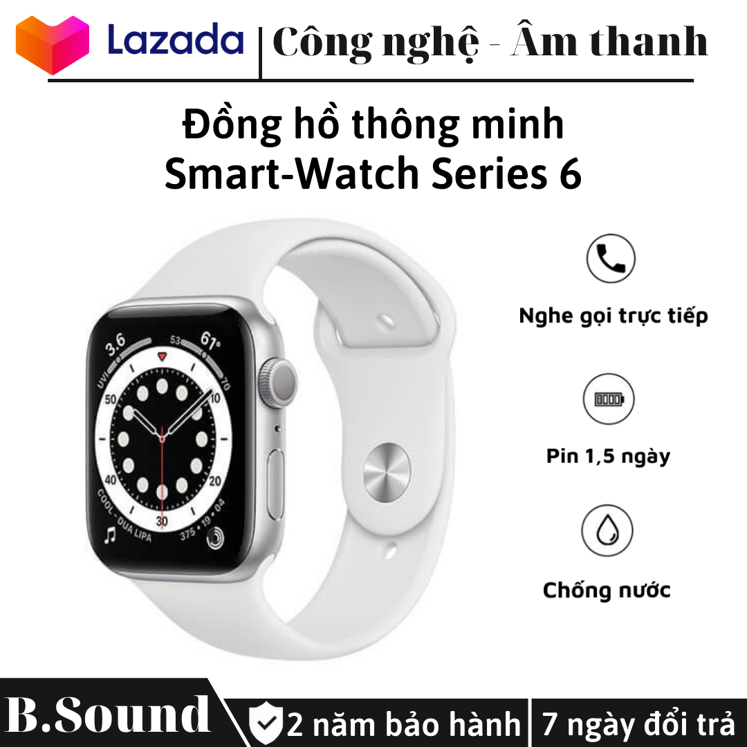 Đồng Hồ Thông Minh Smart Watch Series 6 Hi-Watch Chống Nước Màn Oled Sạc Không Dây Nghe Gọi Trực Tiếp Đo Nhịp Tim Cài Đặt Hình Nền, Kiểm Tra Thông Báo, Tương Thích Với IOS, Androi Năng Động, Thời Trang, Cá Tính - Bản Quốc Tế
