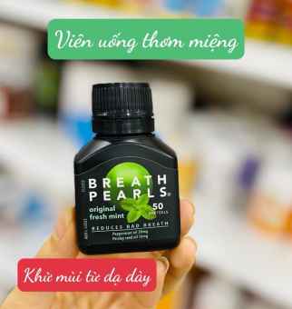 Viên uống thảo dược thơm miệng khử mùi Breath Pearls Úc 50v - Hiệu quả ngay từ lần đầu sử dụng