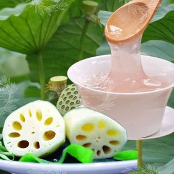 Tinh Bột Củ Sen 100% Nguyên Chất Từ Củ Sen Tươi - Hủ Thủy Tinh Cao Cấp 500gr