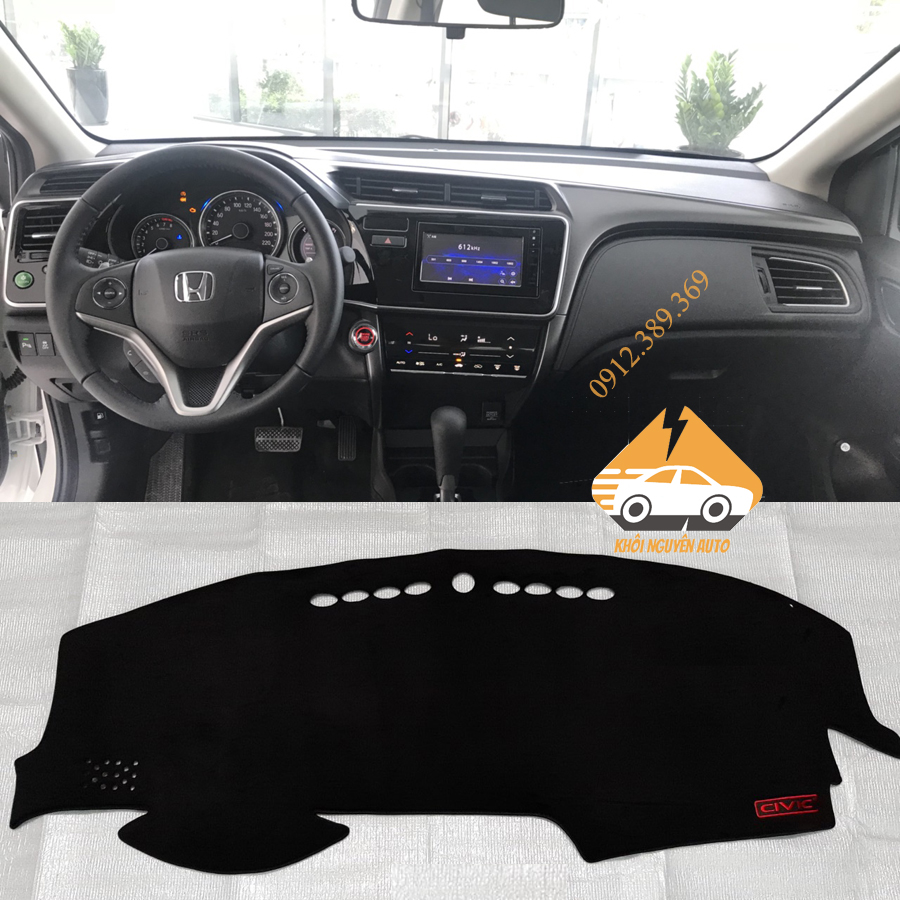 Thảm Taplo Honda CIVIC 2022, 2021, 2020, 2019, 2018, 2017, 2016 Chống Trượt 3 Lớp CHẤT LIỆU NHUNG MỊN Loại 1