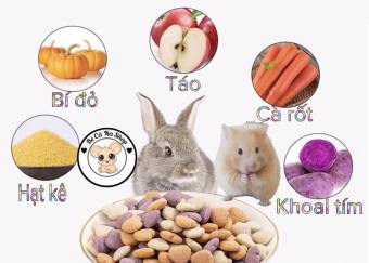bánh trái tim rau củ cho hamster thỏ bọ sóc chinchilla [bé cà na shop]