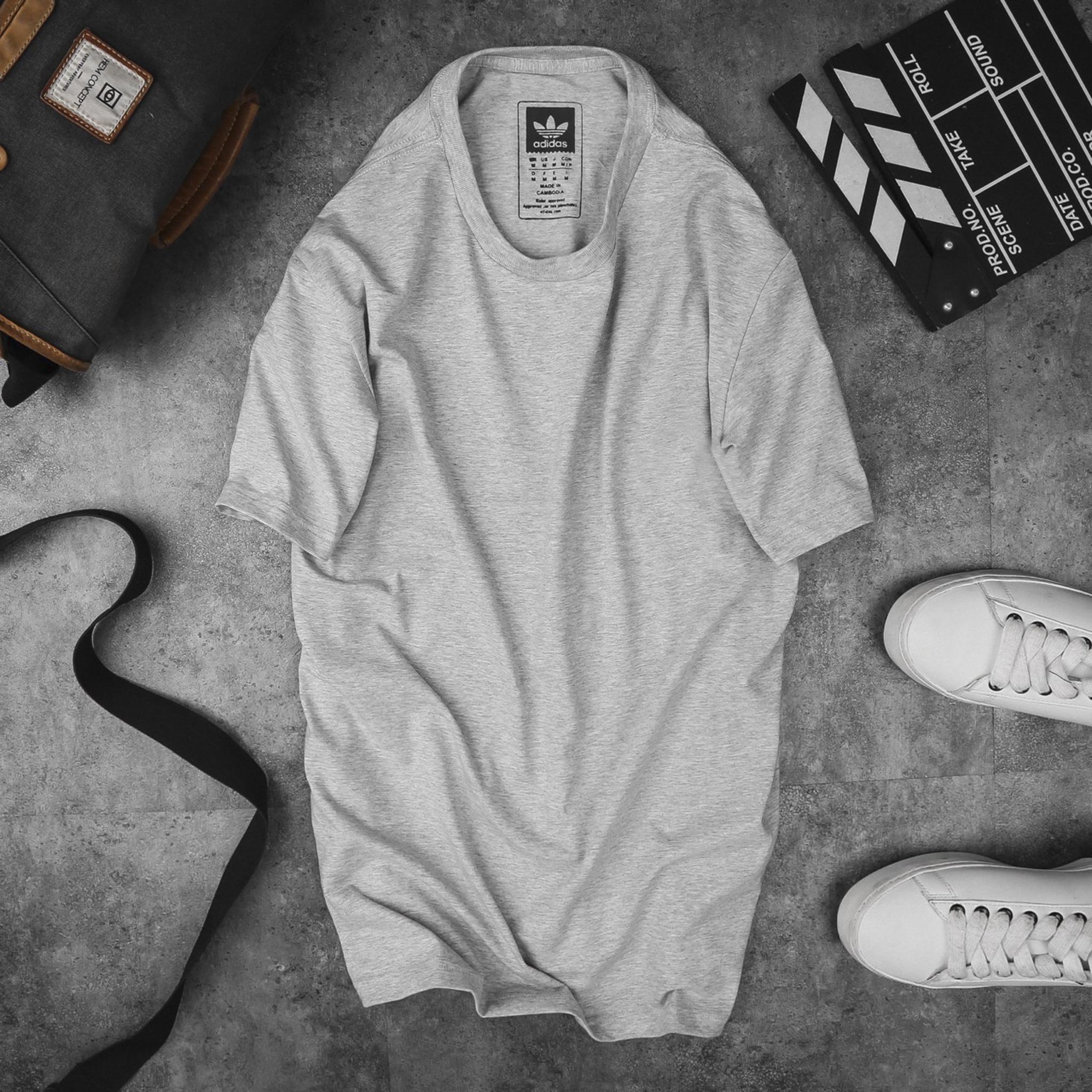 Áo Thun Nam Nữ Trơn Cổ Tròn Adidas vải Cotton co giãn dày dặn phông trơn basic tay ngắn nhiều màu