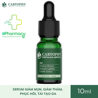 Serum CARYOPHY Portulaca Ampoule giảm mụn, mờ thâm se khít lỗ chân lông cho da mụn, thâm 10ml