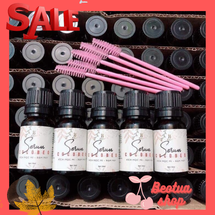 Serum Cocobeo dưỡng mi dài - dày chắc khoẻ Kích mi dài nhanh Mi con mọc lên nhiều Làm dày mi Dưỡng mi công vuốt Giảm rụng mi Kích rậm mày Lông mày mọc nhanh