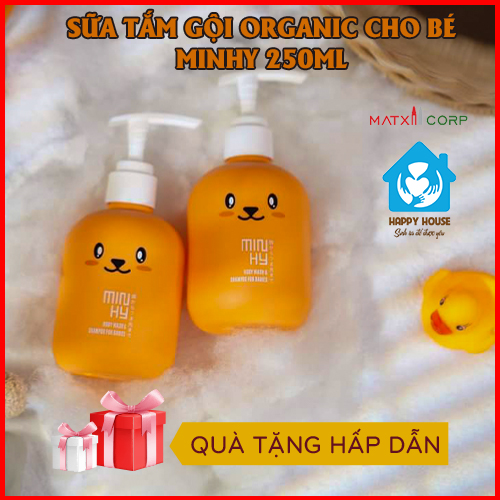 Sữa tắm gội cho bé minhy, sữa tắm thảo dược an toàn không cay mắt 250ml