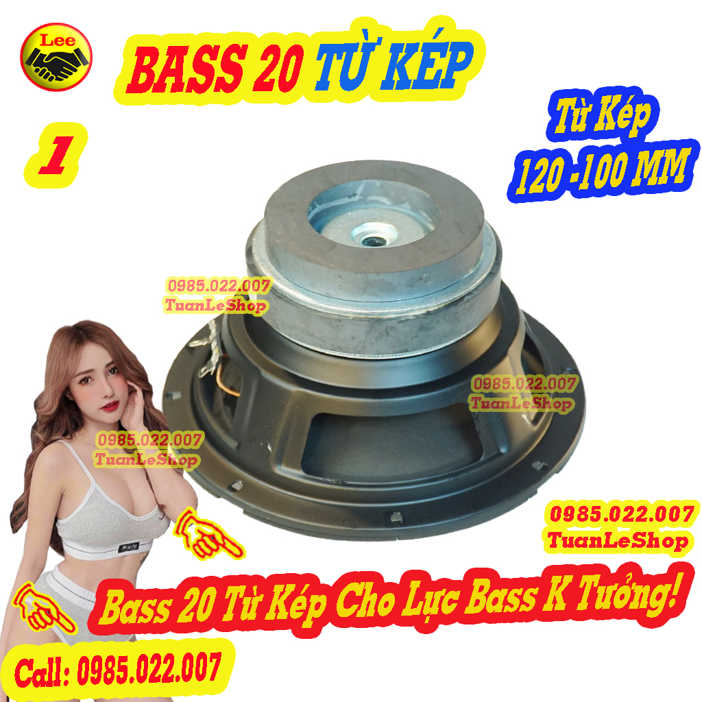 MỘT CỦ LOA BASS 20 TỪ KÉP 120 -100 - LOA BASS 2 TẤC RỜI