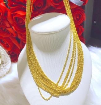 Dây chuyền vàng tây kiểu xoắn MS58