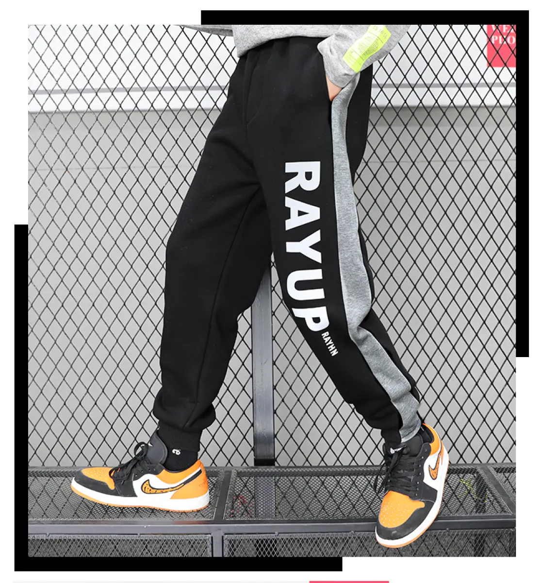 boys slim athletic pants