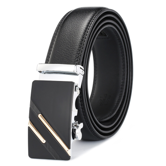 Thắt Lưng Nam Đẹp, Thắt Lưng Nam 2 sọc vàng, Dây Nịt Nam Cao Cấp