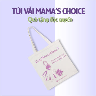 Túi Vải Canvas Mama's Choice Cho Mẹ Bỉm Sữa Hiện Đại Năng Động, Đựng Đồ Hút Sữa Tiện Lợi