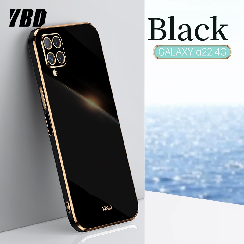 YBD Ốp Điện Thoại Mạ Cho Samsung Galaxy M32 4G A22 4G 5G Ốp Bảo Vệ Máy Ảnh