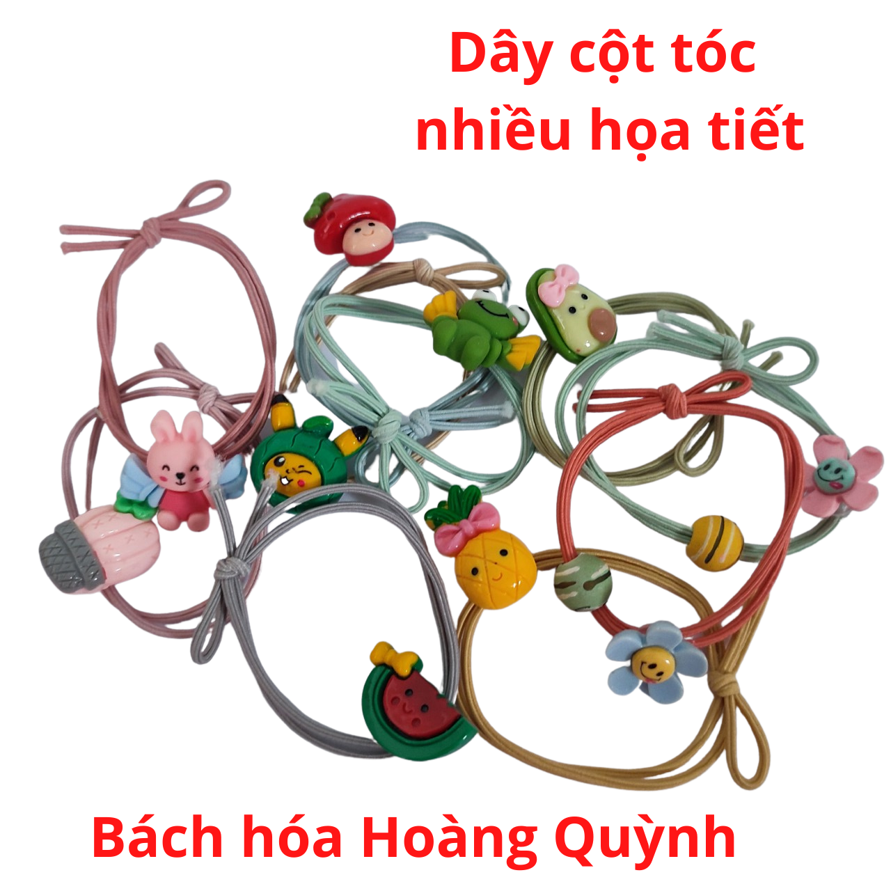 Combo 5 sợi dây cột tóc hình thú dễ thương.