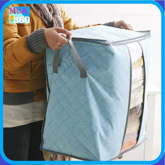Túi vải đựng chăn mền gối cao cấp- túi vải không dệt dày minjd dựng đồ dùng cá nhân tiện lợi