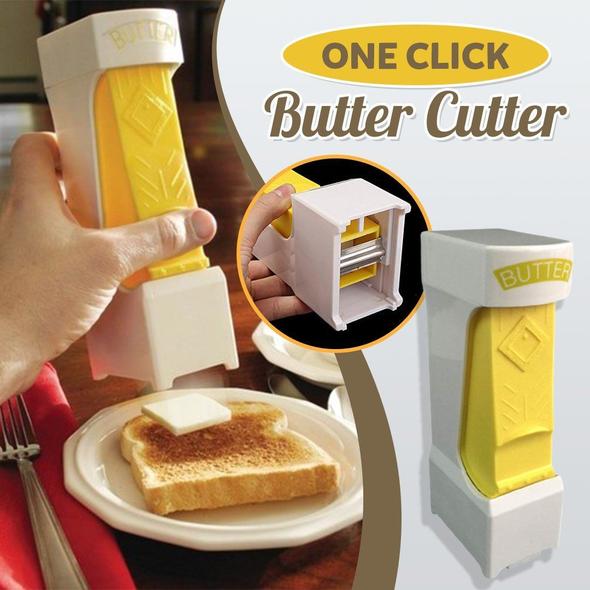 ONE CLICK BUTTER CUTTER - STICK BUTTER CUTTER SLICER DISPENSER BLUE & WHITE  NEW