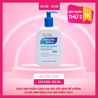 Sữa rửa mặt dịu nhẹ Pharmacity Sensitive Skin Cleanser (500ml)