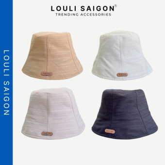 Mũ bucket vành cụp thêu chữ STAYCOOL  nón bucket nữ chất vải kaki cao cấp BK07