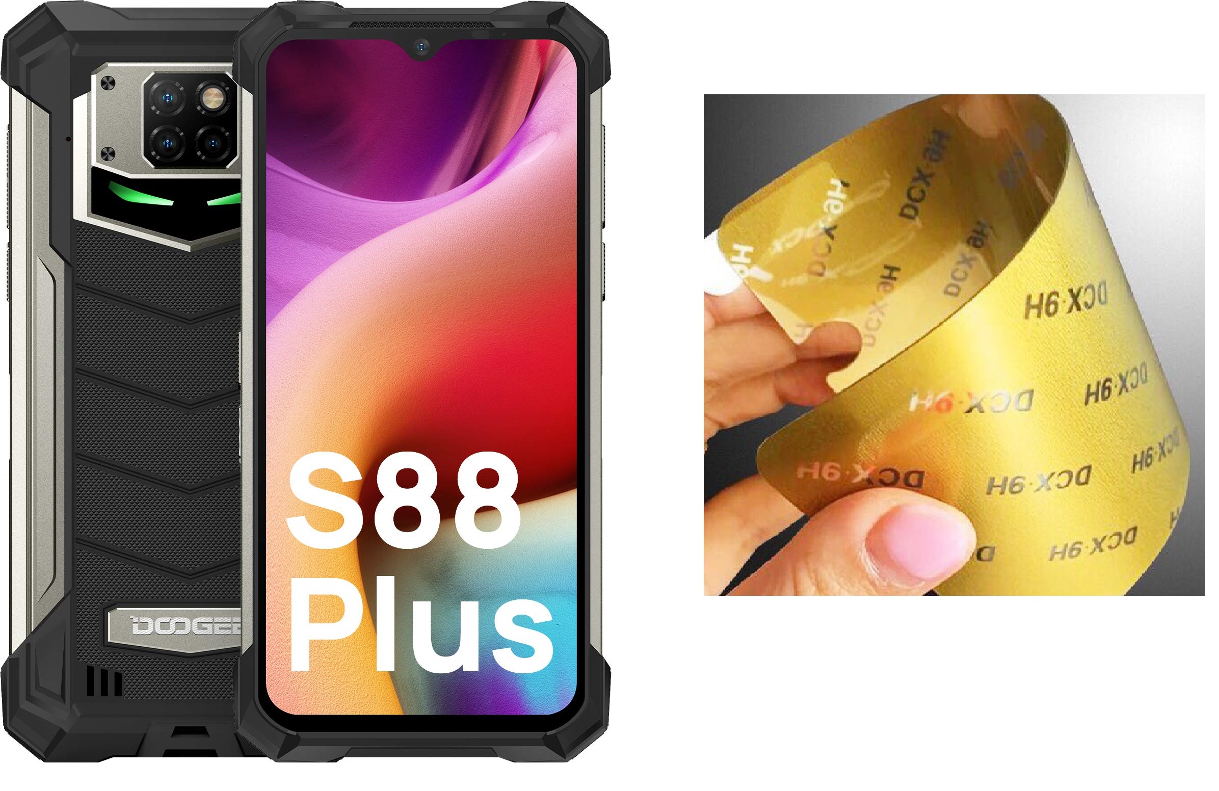 Miếng dán cường lực điện thoại Doogee S88 Plus Chất liệu Nano dẻo siêu bền