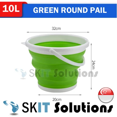 5L 10L 13L 15L Round Waterproof Foldable Pail with Cover or Without Cover, Collapsible Retractable Outdoor Water Pail Bucket Barrel TUB for Car Washing Fishing Toilet Cleaning, Portable Large Plastic Foot Leg Spa Bath Soak, Wash Bin Washtub Picnic Basket (15)