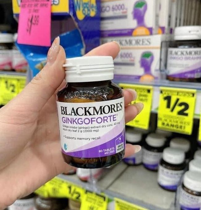 Blackmores Ginkgo Fortes / Lọ 80 viên  BỔ NÃO & TĂNG CƯỜNG TRÍ NHỚ