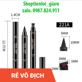 Bút kẻ mắt 2 trong 1 QIC siêu tiện lợi, không thấm nước, dễ dàng tạo đôi mắt đẹp sắc nét-hàng nội địa Trung