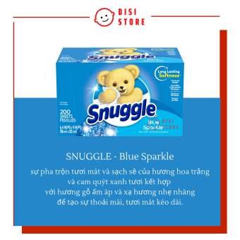 Giấy Thơm Quần Áo Snuggle Blue Sparkle Original Mỹ Mùi Truyền Thống / Máy Sấy Khô Quần Áo - DISI