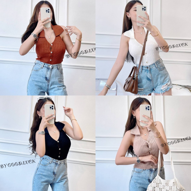 🌈 SpinnyHouse 🌈 เสื้อครอป กระดุมผ่าหน้า‼️งานตามหา‼️ เสื้อคอปก 🌈 ผ้านิ่มมากก รุ่น จานบิน D603A ราคา 137 บาท*ส่งฟรี