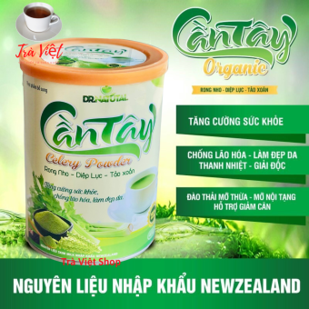 Sữa Bột Cần Tây Rong Nho, Diệp Lục, Tảo Xoắn Organic Nguyên Chất Giúp Giảm Cân Đẹp Da Hộp 400gram