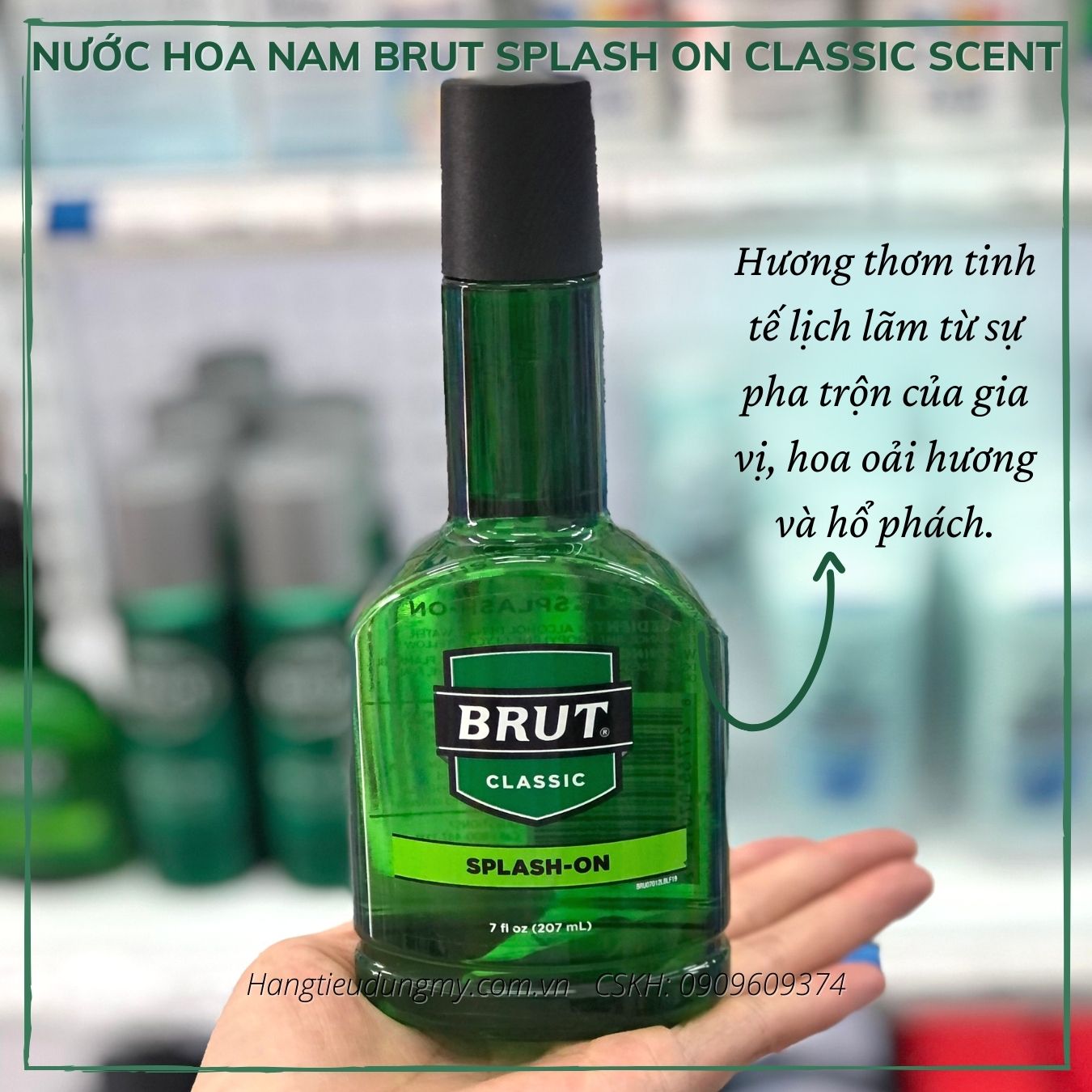 Nước hoa brut classic splash-on 207ml | hương cổ điển tinh tế