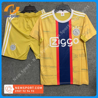 Áo Đá Bóng CLB AJAX Màu Vàng Đồng Sân Khách 2022