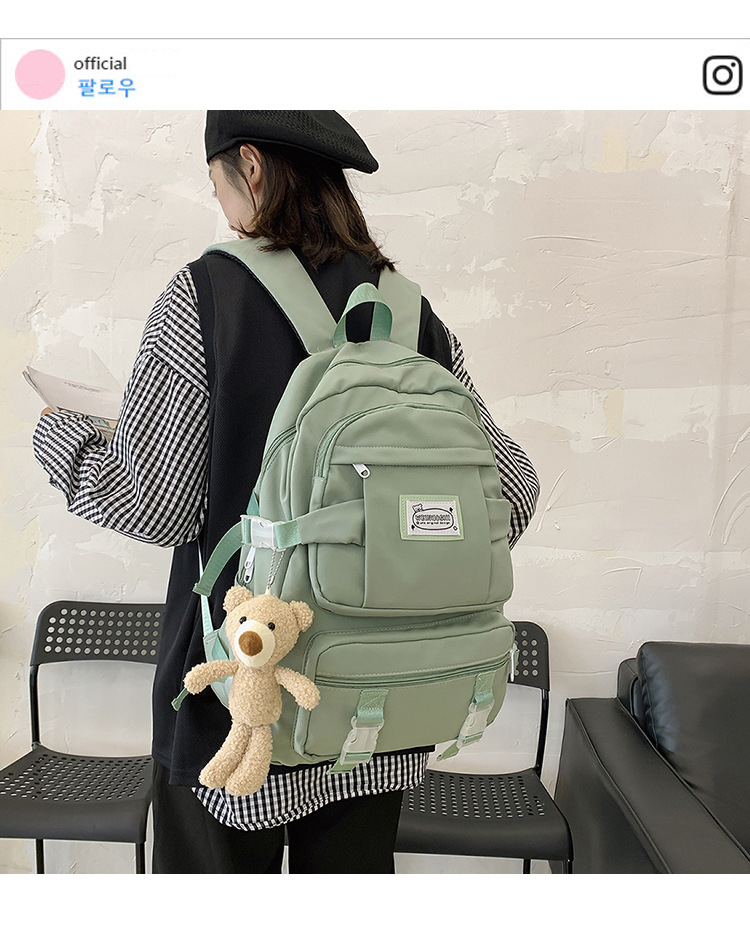 Balo ulzzang đi học nam nữ nhiều ngăn trơn màu cực chất BAG U MRT29