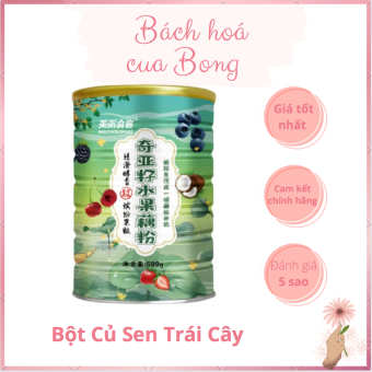 Bột củ sen trái cây hiệu Meizoushike hộp 500G [Xanh nhạt M6]