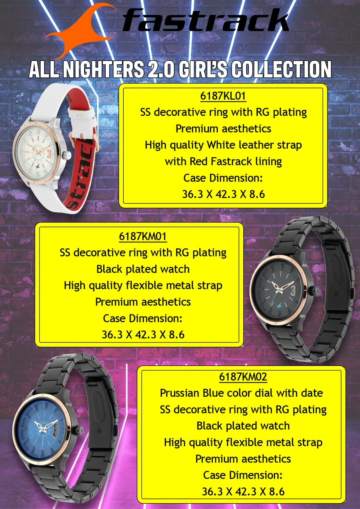 fastrack all nighters specifications