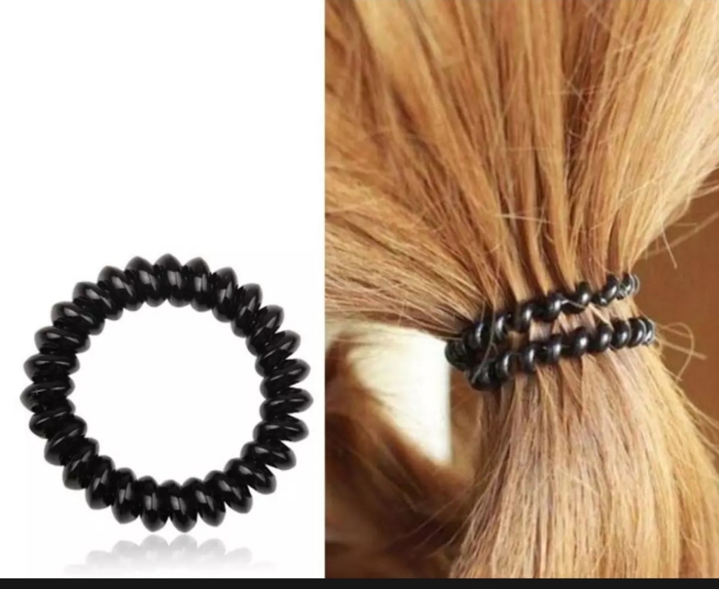 Dây cột tóc lò xo đen 3cm , lẻ 1 cái