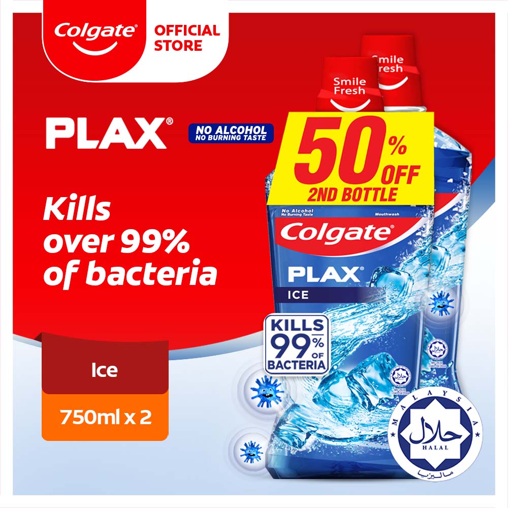 Gambar Colgate Plax Ice Mouthwash Valuepack 750ml x 2