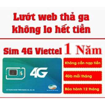 Sim 4G Viettel Vào Mạng Cả Năm Không cần nạp tiền - D500 Viettel ưu đãi 12 tháng