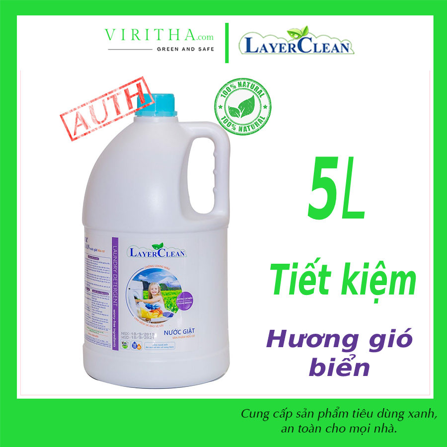 Nước giặt sinh học Layer Clean 5L Hương gió biển