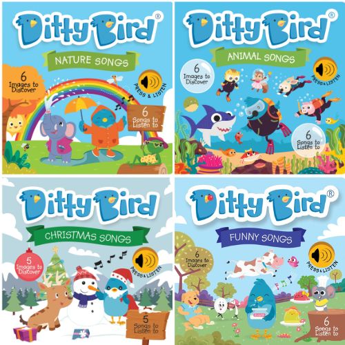 DITTY BIRD Mes Chansons en Chinois Mandarin. Livre sonore bilingue. Jouet Musical interactif pour l'apprentissage la Langue Chinoise. A partir d'1 an