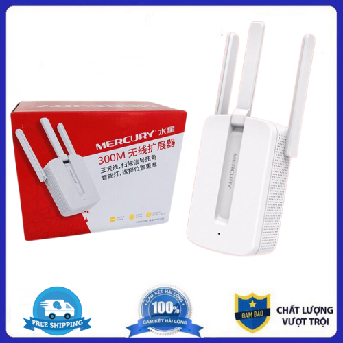 Bộ kích sóng wifi 3 râu Mercury MW310RE- Sóng cực khỏe - Kích 3 râu Mercury