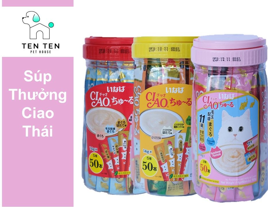 Ciao churu súp thưởng cho mèo thái lan hộp 50 thanh