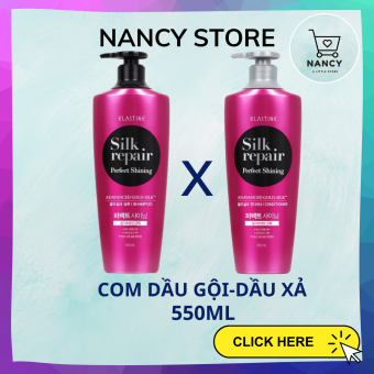 COMBO DẦU GỘI DẦU XẢ DƯỠNG TÓC Elastine Silk Repair Perfect SIÊU MƯỢT HÀN QUỐC