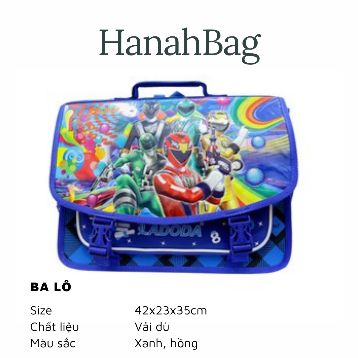 Cặp Đi Học Cho Bé Từ Tiểu Học Chính Hãng Ladoda Bằng Vải Dù Siêu Nhẹ Không Thấm Nước Không Bám Bụi