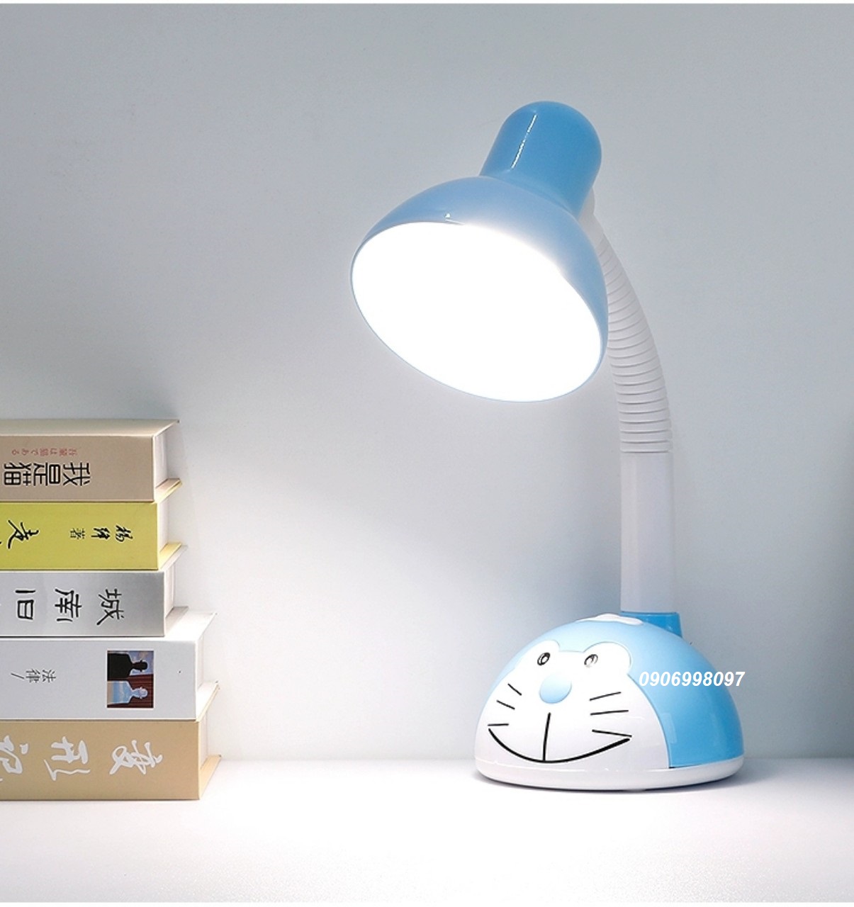 Đèn Bàn Học Dễ Thương Tặng Kèm Bóng Led 7W Hai Màu Xanh Hồng - Đèn Học Chống Cận Tặng Bóng Led Siêu Sáng