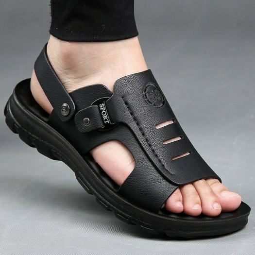 HOÀN TIỀN 15% - [SALE 50%]Dép Quai Ngang Nam Dép Da Nam Đế  Cao Su Đúc Siêu Bền Dép Nam Da Cao Cấp Kiểu Dáng Trẻ Trung Tuyệt Đẹp Dễ Phối Đồ Có Đế Cao Su Chống Trơn Trượt