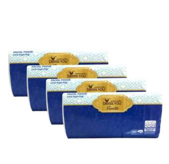 Giấy rút 200 tờ bless You Famille xanh