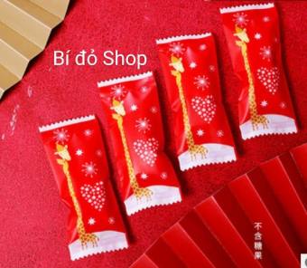 Set 200 túi NOUGAT hàn miệng HƯƠU CAO CỔ 9,5*4cm- Bí đỏ shop Bao bì Nguyên liệu dụng cụ làm bánh