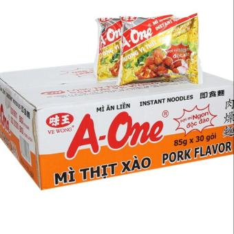 Thùng 30 Gói Mì A-One Thịt Xào. 85g*30 gói Mì ăn liền