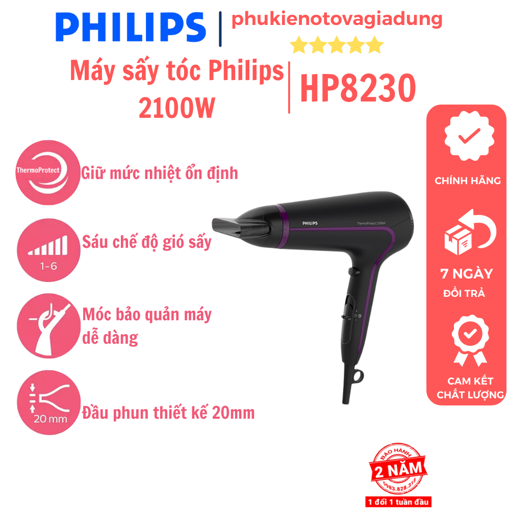 Máy sấy tóc philips hp8230 công suất 2100w
